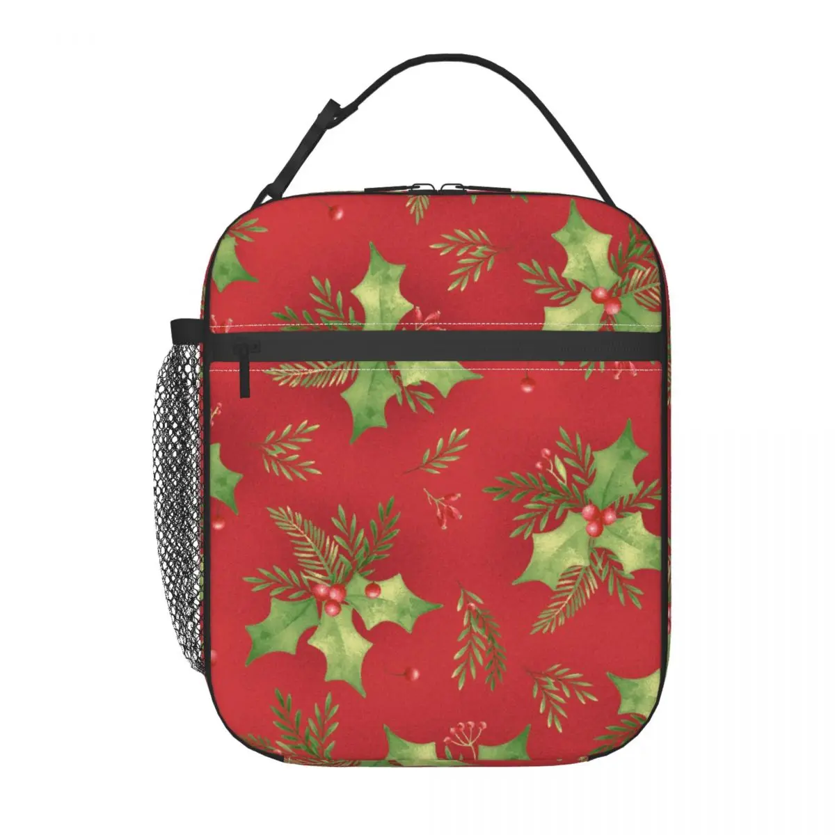 Рождественская школьная сумка для ланча Holly Songbird, Оксфордская сумка для ланча, для офиса, путешествий, кемпинга, термоохладитель, ланч-бокс
