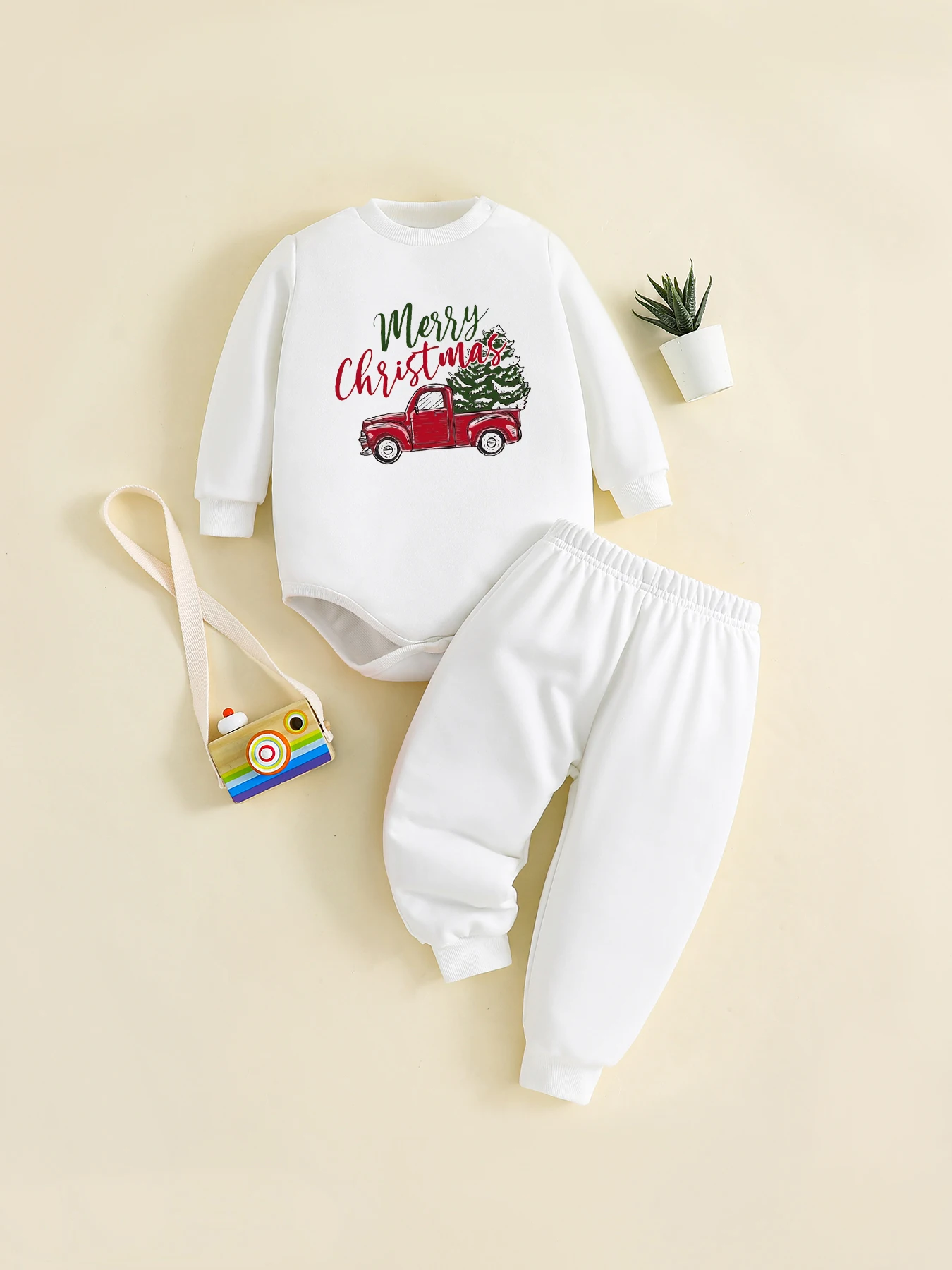 Рождественский комплект одежды для новорожденных мальчиков, осенний модный принт, топ с интересным деревом, рукав + для брюк, Одежда для малышей 0-36 м