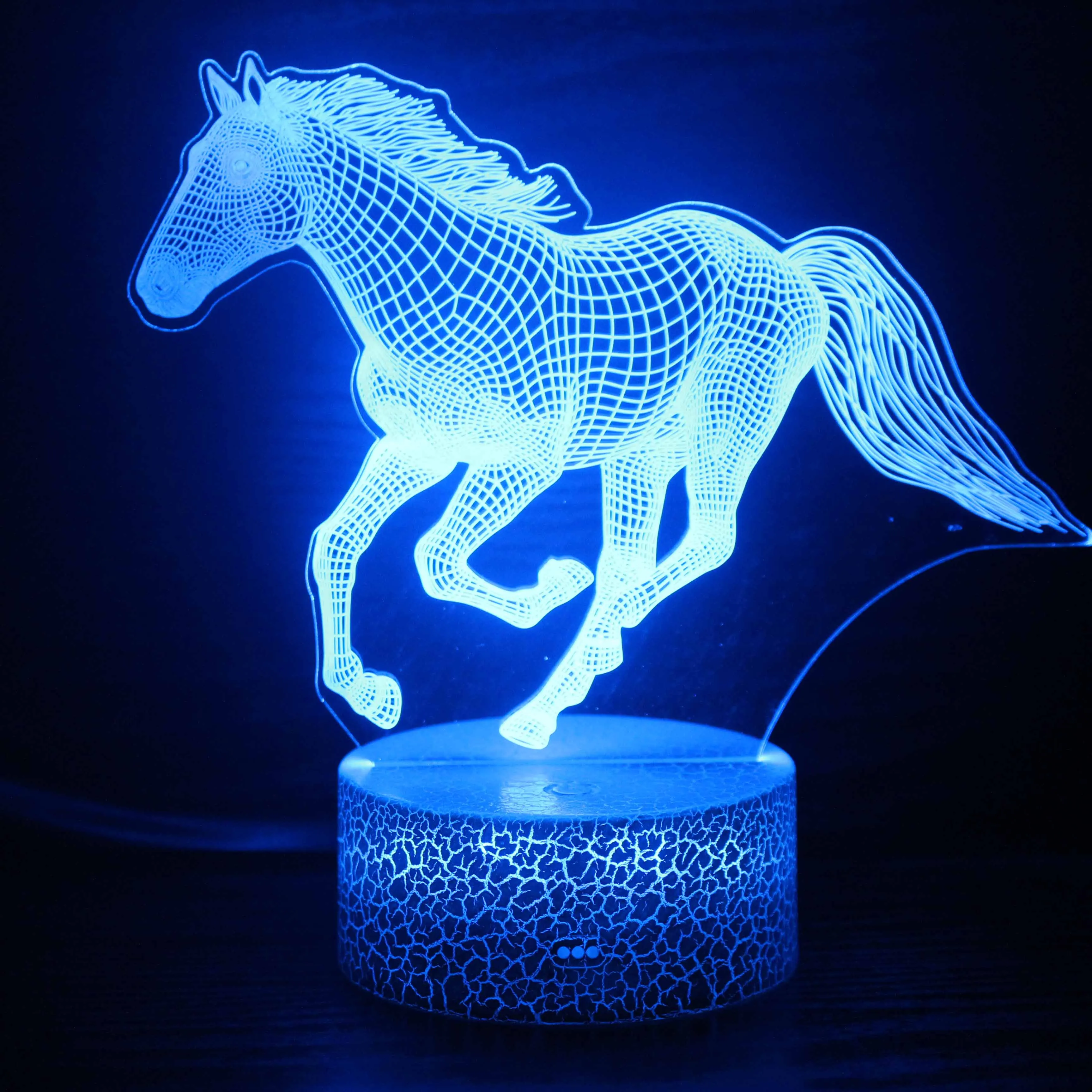 Светодиодный ночник с подарками в виде лошадки для девочек.Ночник в виде лошадки с сенсорным интерфейсом USB, меняющий 7 цветов, для украшения детской спальни.