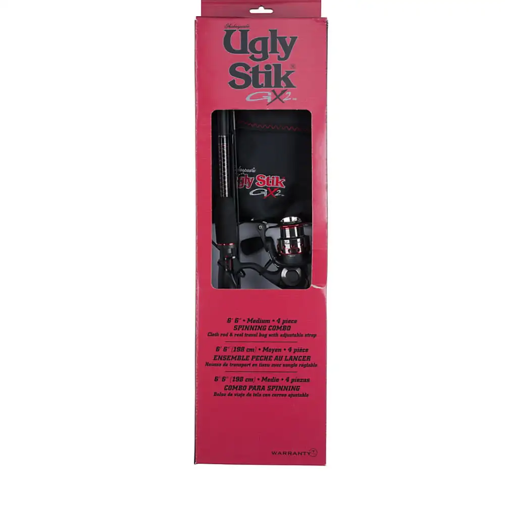 Удочка для путешествий Ugly Stik 6’6 ” GX2 с катушкой для спиннинга