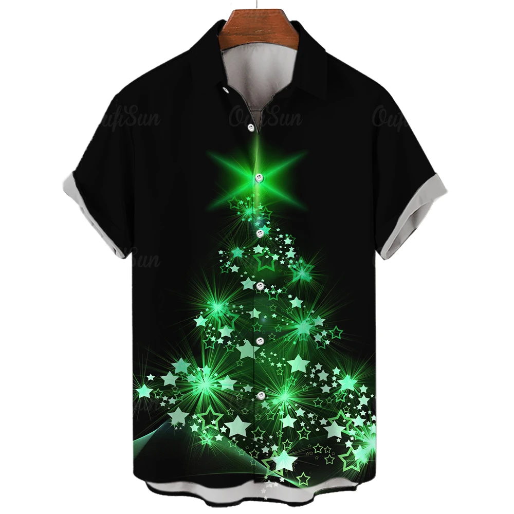 Футболки с Рождественской елкой, топы с 3D-печатью, футболка с принтом Призрака, Летняя одежда, мужской модный костюм с короткими рукавами, блузка Оверсайз