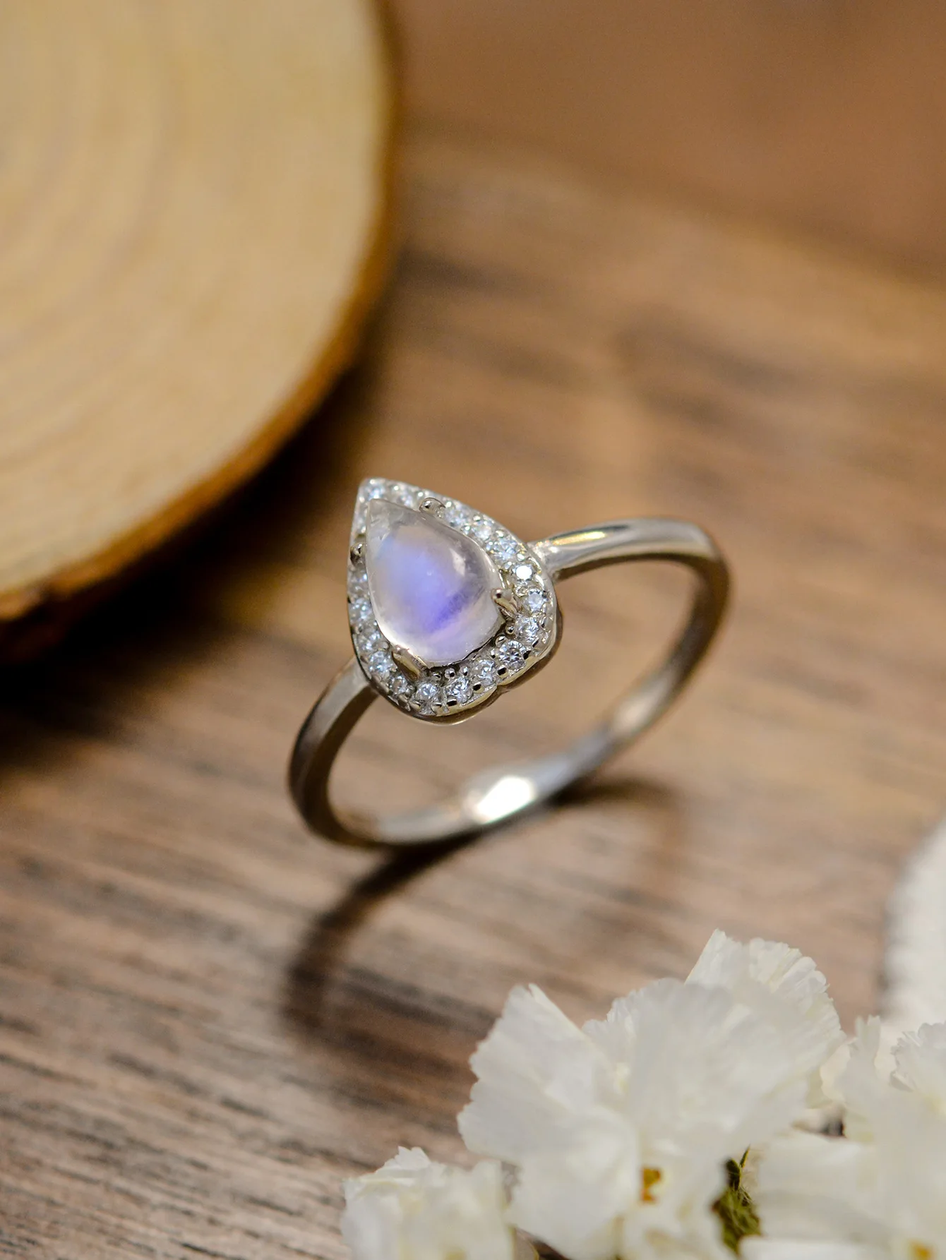 Хит продаж 2023 года, Хит продаж, кольцо из стерлингового серебра 925 пробы с натуральным Лунным камнем, легкое Роскошное Винтажное кольцо с бриллиантом