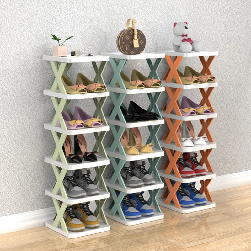 Штабелируемый Стеллаж Для Обуви Многослойный Органайзер Для Хранения Обуви Съемная Компактная Полка Для Обуви Пластиковые Шкафы Для Обуви Товары Для дома