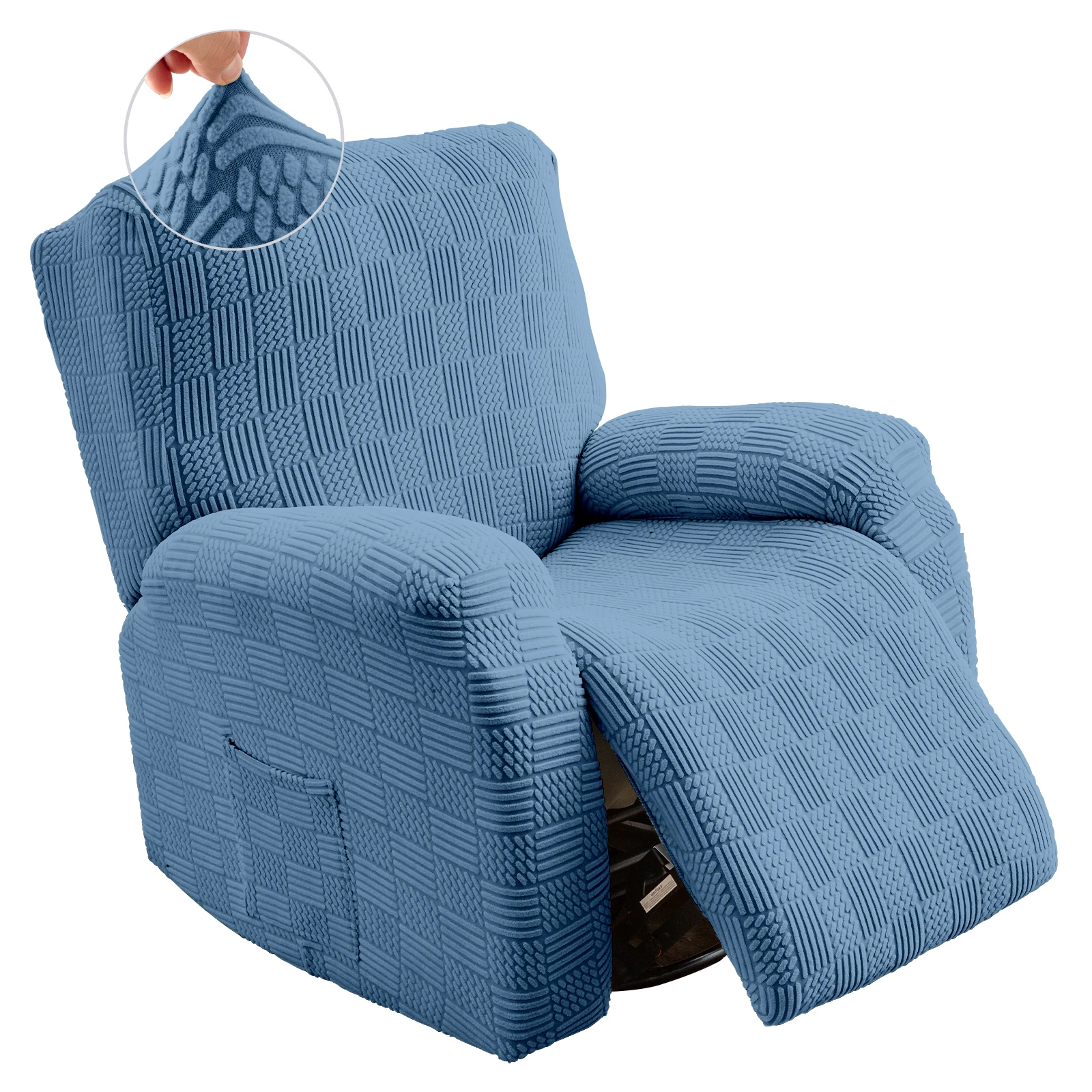 Эластичный чехол для дивана с откидной спинкой, вязаные чехлы для диванов с откидной спинкой для гостиной, защита от пыли, нескользящий чехол для стула Lazy Boy, 1 сиденье